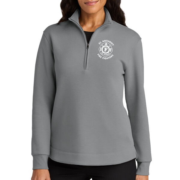 Port Authority® Women’s Wearever Signature Double Pique 1/4-Zip - Embroidered Logo Thumbnail